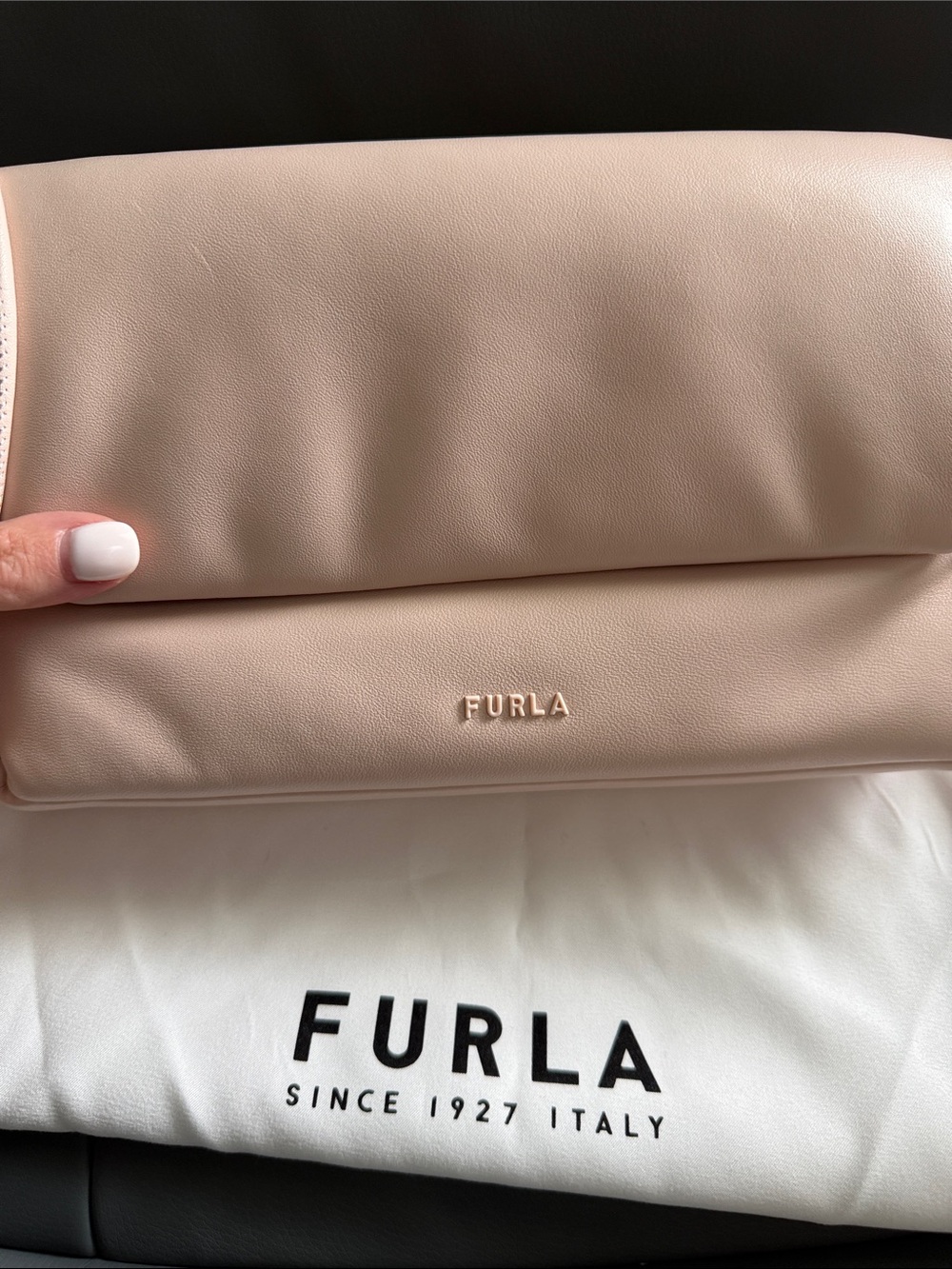 Furla Elettra Leather Crossbody Bag in Azalea
